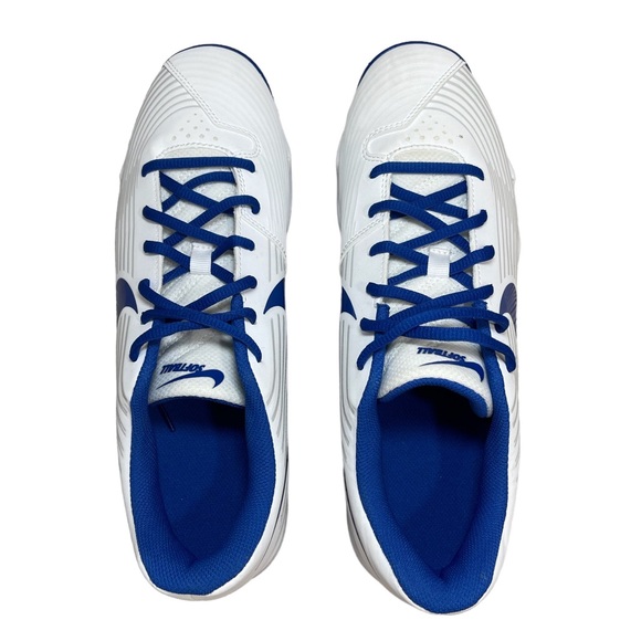 ⚡️SOLD⚡️Nike Softball Cleats Hyperdiamond 3 Keystone Women’s 10.5 Blue White - Picture 4 of 16